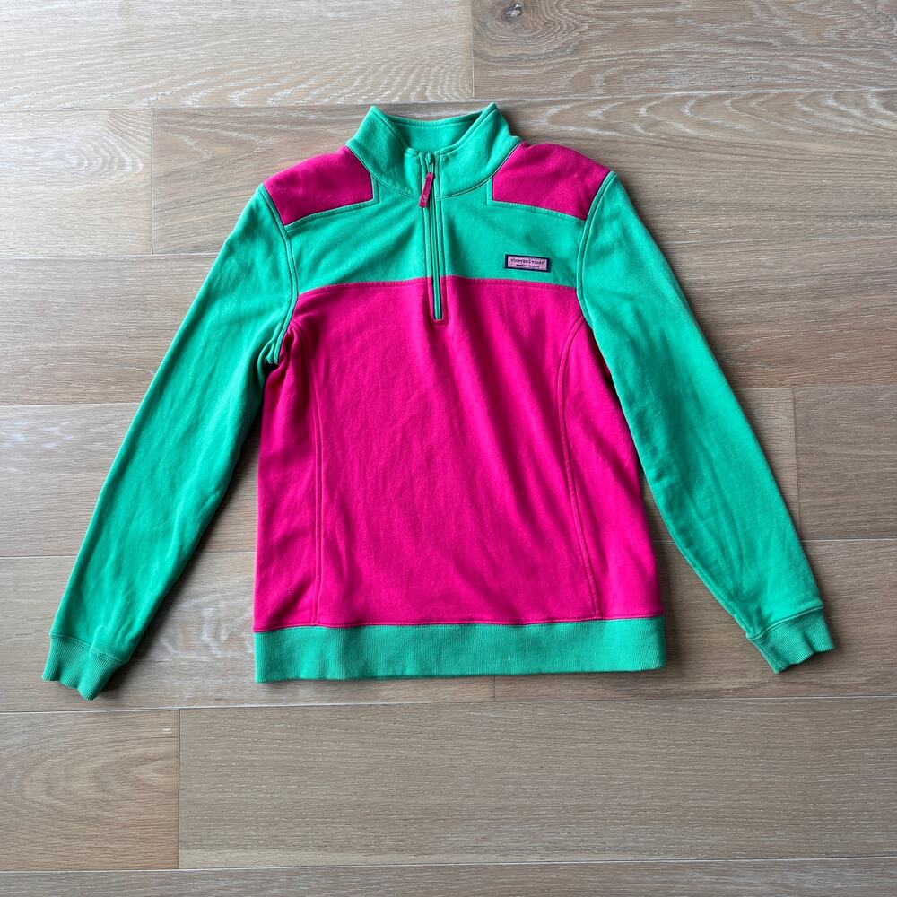 Vineyard Vines Shep 1/4 Zip Pullover Watermelon Medium